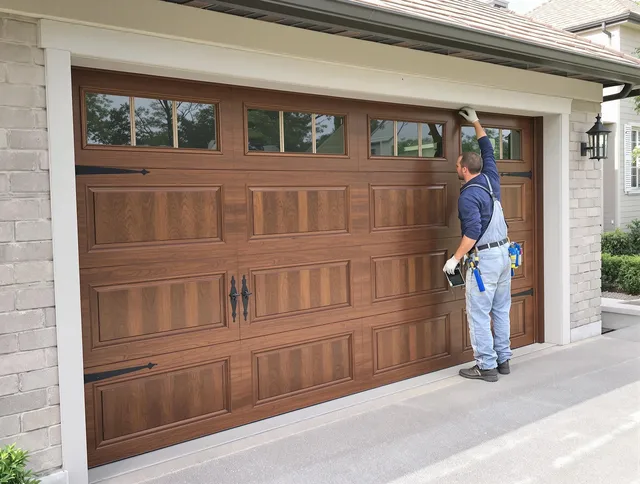 Custom garage door showcase by Branford Garage Door Repair in Branford
