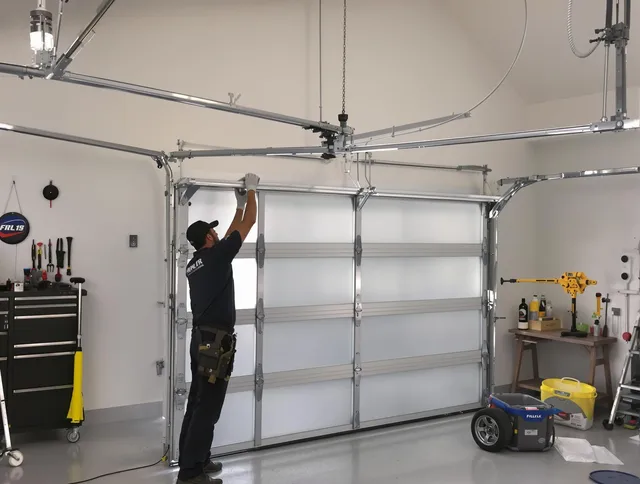Branford Garage Door Repair certified team performing precision garage door installation in Branford
