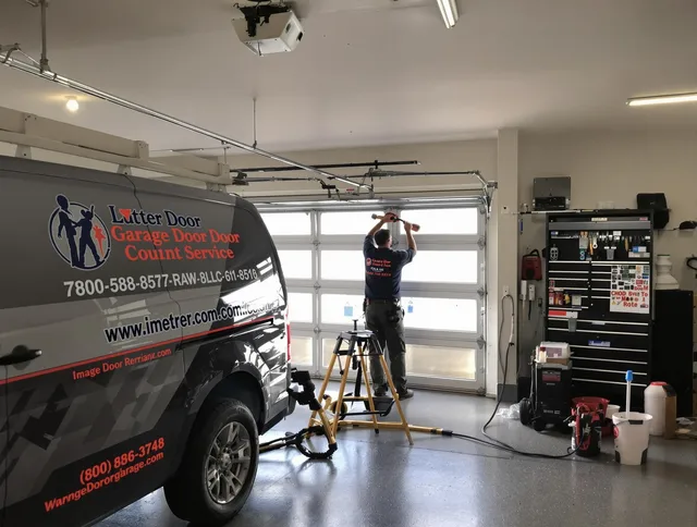 Branford Garage Door Repair team performing same-day garage door repair in Branford